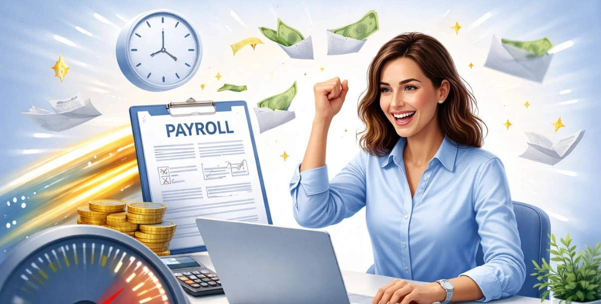Automated payroll system helping businesses process salaries faster and reduce manual work