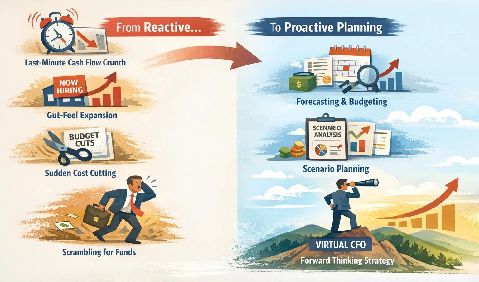 Reactive decision of a virtual cfo